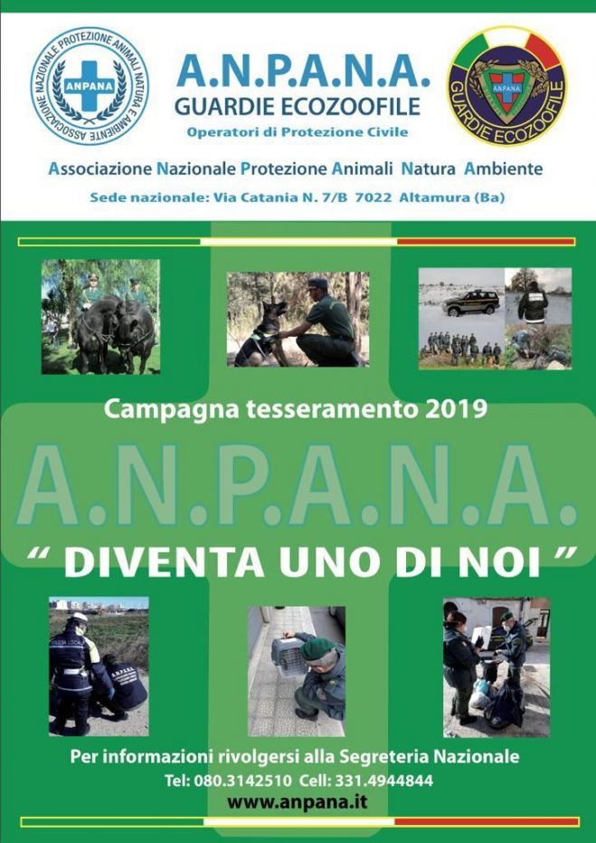 Campagna tesseramento A.N.P.A.N.A 2019
