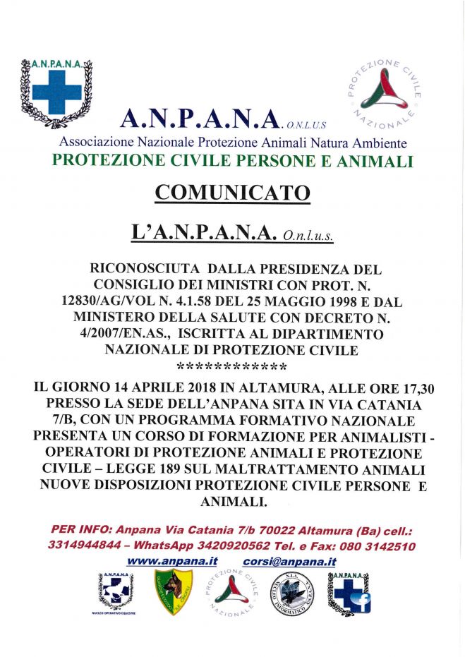 Corso Formativo ANPANA